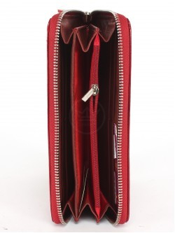Кошелек женский натуральная кожа Henghuang-AE 38, на молнии, ручка/петля, 6отд, 8карм, красный 250223