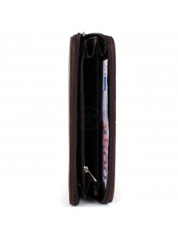 Портмоне женское Premier-S-4 н/к, 3 отд, 9 карм, ручка-петля, коричневый тем сафьян (488) 214698