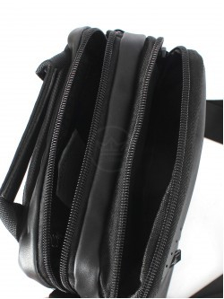 Сумка мужская текстиль Cantlor-GW 104, 2отд, 2внутр.карм, плечевой ремень, черный 258924