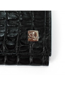Портмоне женское Premier-Х-68 натуральная кожа 3 отд, 7 карм, черный кайман (126) 199373