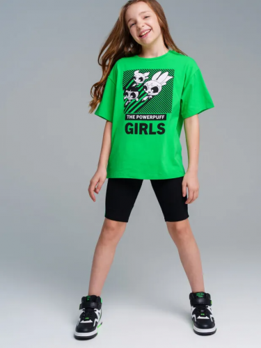 1284 р.  1353 р.  Комплект трикотажный для девочек: фуфайка (футболка), брюки (легинсы)