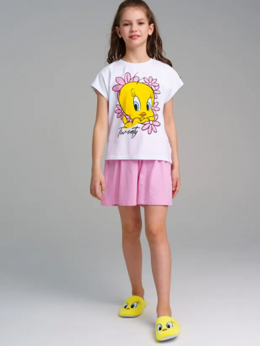722 р.  1015 р.  Комплект трикотажный для девочек: фуфайка (футболка), шорты