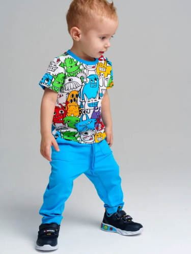 909 р.  1128 р.  Комплект детский трикотажный для мальчиков: фуфайка (футболка), брюки