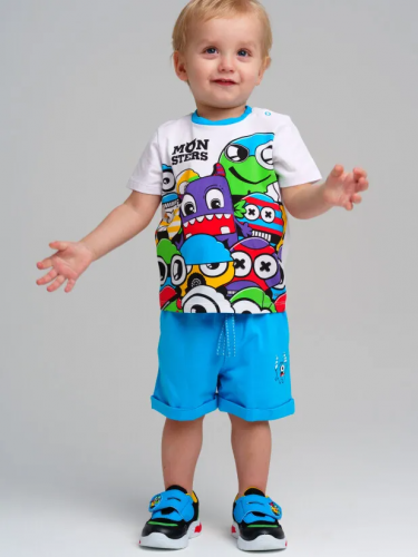 722 р.  1015 р.  Комплект детский трикотажный для мальчиков: фуфайка (футболка), шорты