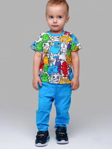 909 р.  1128 р.  Комплект детский трикотажный для мальчиков: фуфайка (футболка), брюки