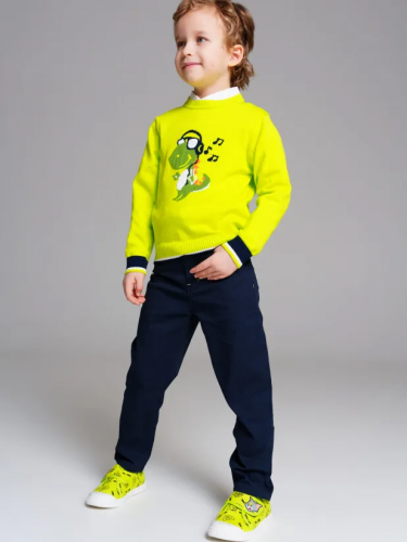 1998 р.  2990 р.  Комплект для мальчиков: брюки текстильные, джемпер трикотажный, сорочка текстильная