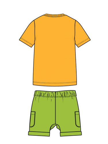 856 р.  903 р.  Комплект детский трикотажный для мальчиков: фуфайка (футболка), шорты