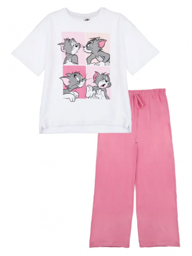 1002 р.  1353 р.  Комплект трикотажный для девочек: фуфайка (футболка), брюки