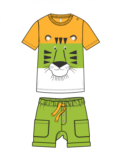 856 р.  903 р.  Комплект детский трикотажный для мальчиков: фуфайка (футболка), шорты