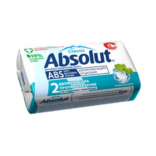 Мыло твердое антибактериальное «Absolut» ABS освежающее 90г.