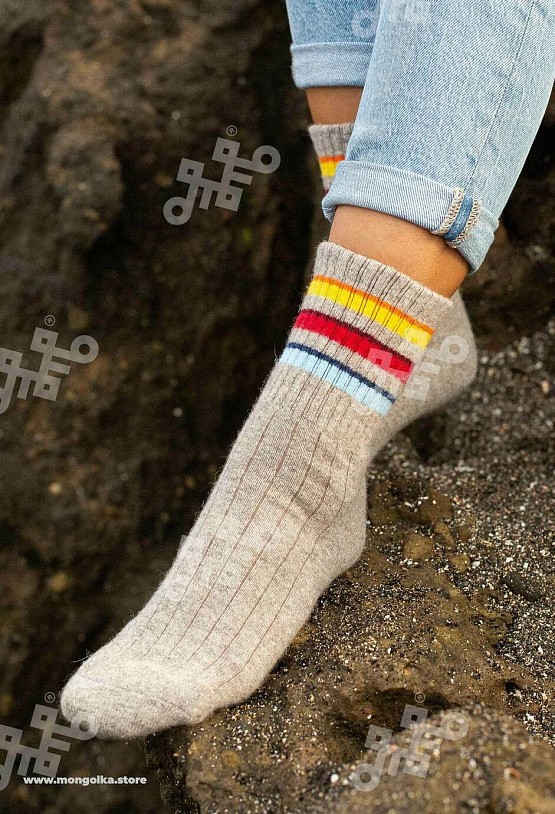 АКЦИЯ! ЦЕНА БЫЛА 390 Р.Носки из 100% монгольской шерсти (арт. 01190)