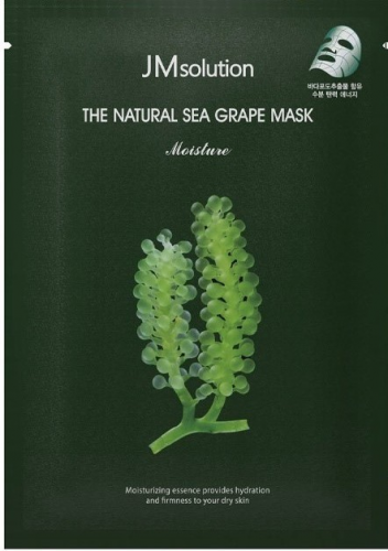 [JMSOLUTION] Маска для лица тканевая ЭКСТРАКТ МОРСКОГО ВИНОГРАДА увлажняющая The Natural Sea Grape Mask Moisture, 30 мл
