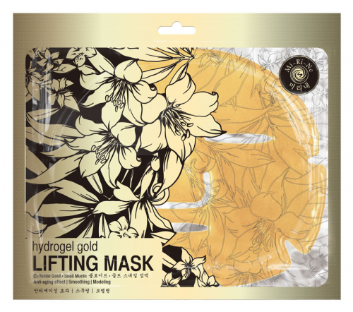 [MI-RI-NE] Маска-лифтинг для лица гидрогелевая КОЛЛОИДНОЕ ЗОЛОТО И МУЦИН УЛИТКИ Hydrogel Gold Lifting Mask, 60 г