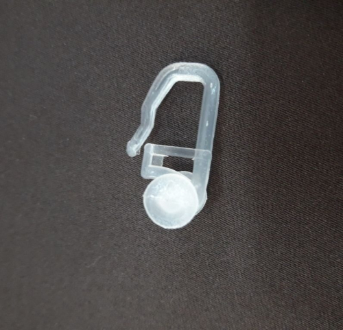 Крючок с роликом пластиковый прозрачный (Упаковка 100 шт)