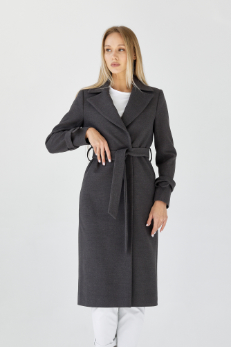Пальто женское демисезонное 22530  (темно-серый)