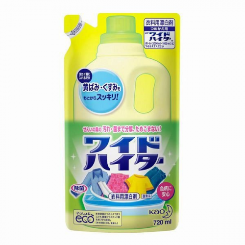 [KAO] Жидкий кислородный отбеливатель для цветного белья АРОМАТ СВЕЖИХ ЦВЕТОВ с антибактериальным эффектом Wide Haiter, 720 мл
