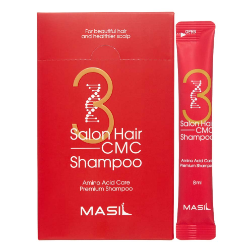 [MASIL] Шампунь для волос восстанавливающий АМИНОКИСЛОТЫ Masil 3 Salon Hair CMC Shampoo, 8 мл х 20 шт.