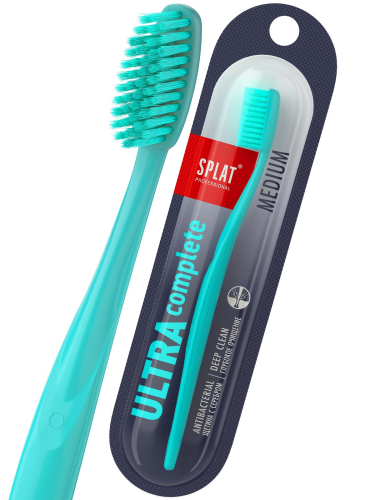 [SPLAT] Зубная щетка инновационная ГЛУБОКОЕ ОЧИЩЕНИЕ бирюзовая средняя Ultra Complete, 1 шт