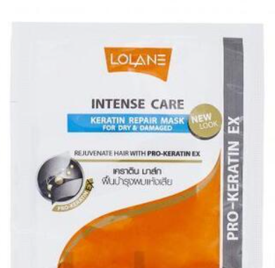 Маска для сухих и поврежденных волос Кератиновое восстановление LOLANE INTENSE CARE 15г