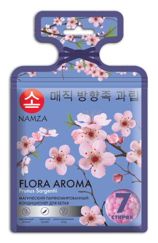 [NAMZA] Кондиционер для белья в капсулах САКУРА Flora Aroma Prunus Sargentii, 7 шт