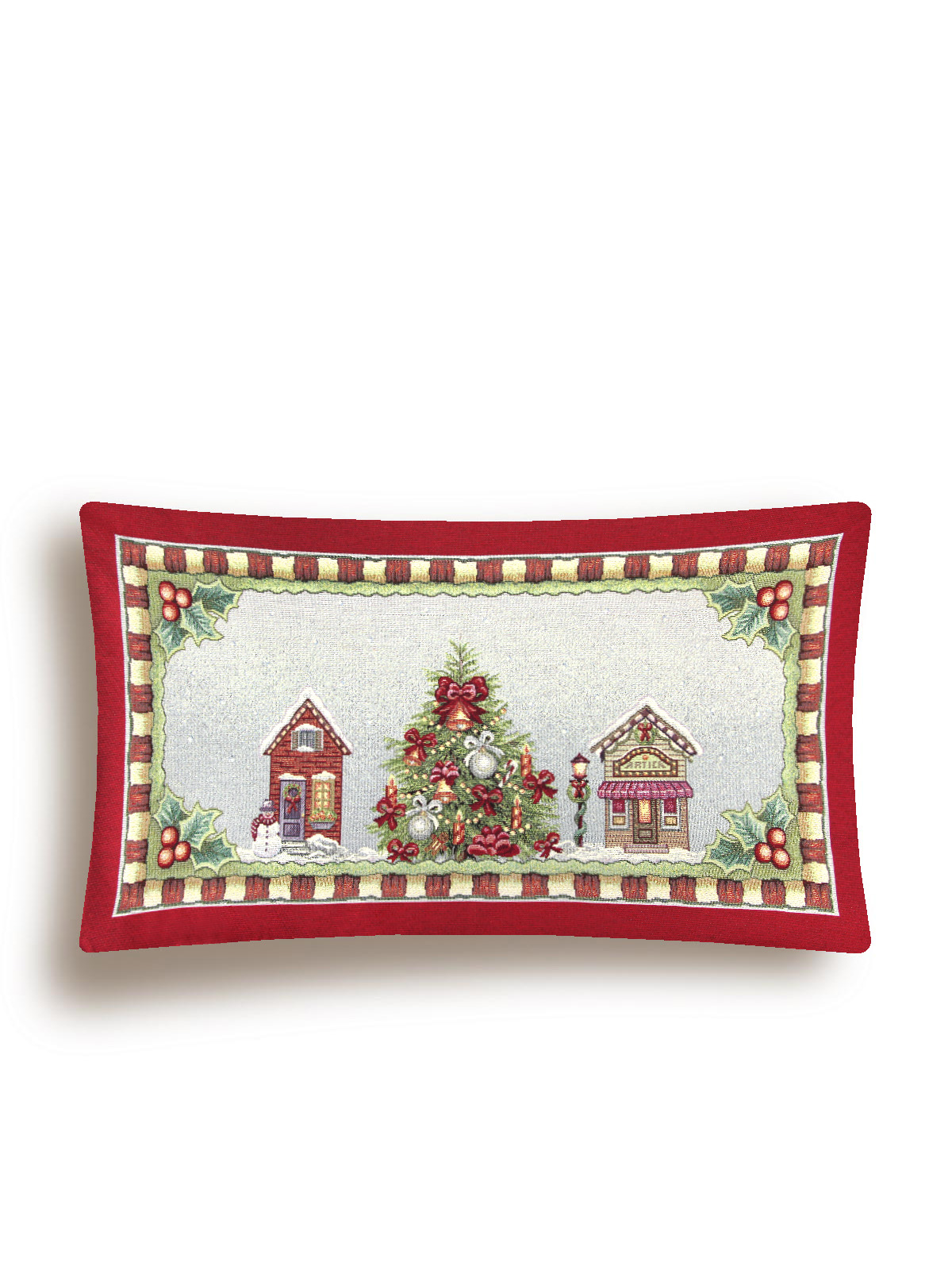 Новогодняя ярмарка Город Наволочка 40х70 см золото 2310318