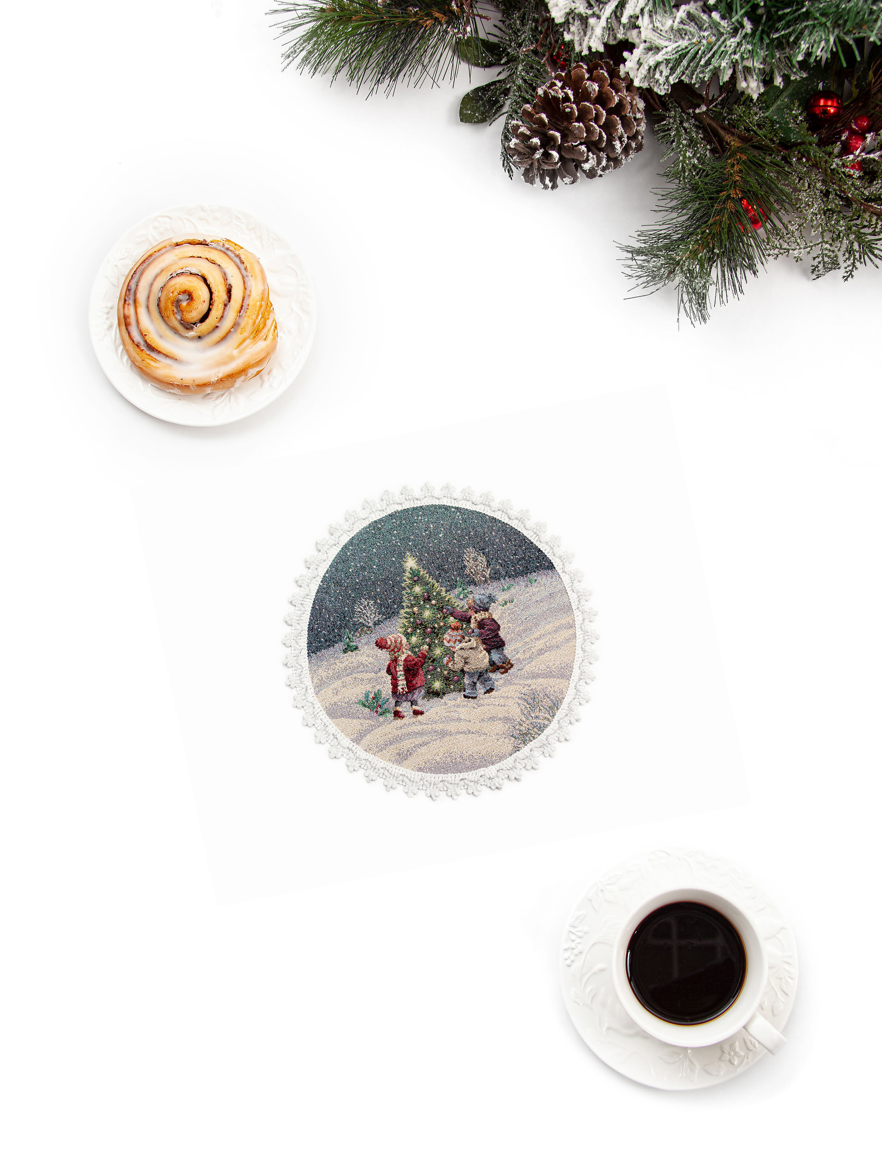 Большая семья Комплект салфеток 2шт д24 см 2312198 б/л