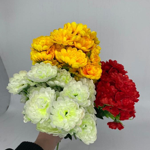 Цветы искусственные декоративные Хризантемы 6-7 веток 30 см