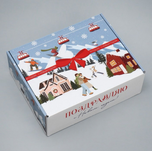 Коробка складная «Снежный город », 27 × 21 × 9 см