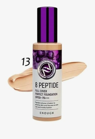 450рENOUGH 8 Peptide Full Cover Perfect Foundation SPF50+ PA+++ #13 Тональный крем с пептидами 100г