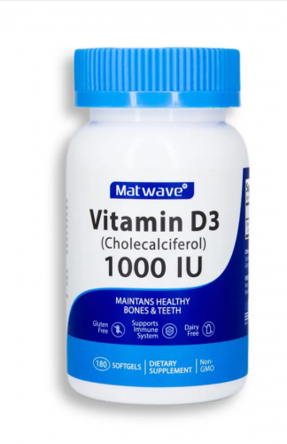 Витамин D3 Matwave 1000 IU, 180 капсул
