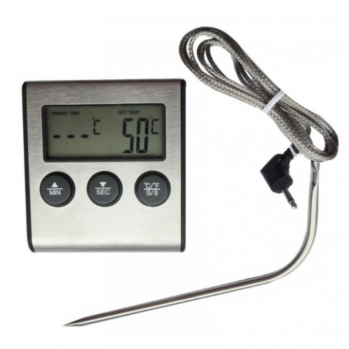 Термометр с проводным термосенсором и звуковым оповещением tp700