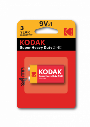 Kodak  Элементы питания  Heavy Duty  6F22-1BL  , (10/50)