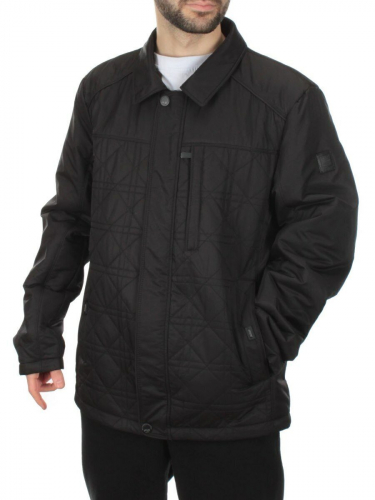 1631 BLACK Куртка мужская демисезонная (70 гр. холлофайбер) размер 48