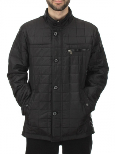 1561 BLACK Куртка мужская демисезонная (70 гр. холлофайбер) размер 50