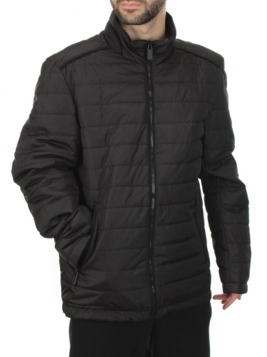 1520 BLACK Куртка мужская демисезонная (80 гр. холлофайбер) размер 46 российский
