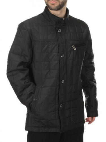 1561 BLACK Куртка мужская демисезонная (70 гр. холлофайбер) размер 50