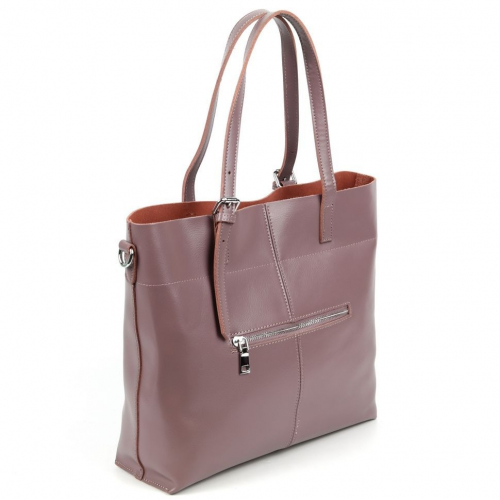 Женская кожаная сумка шоппер 8555-220 Пурпл