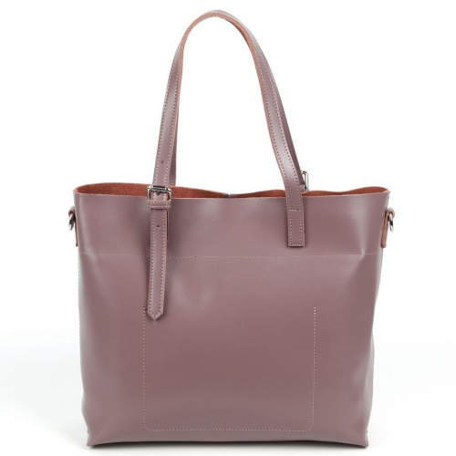 Женская кожаная сумка шоппер 8555-220 Пурпл