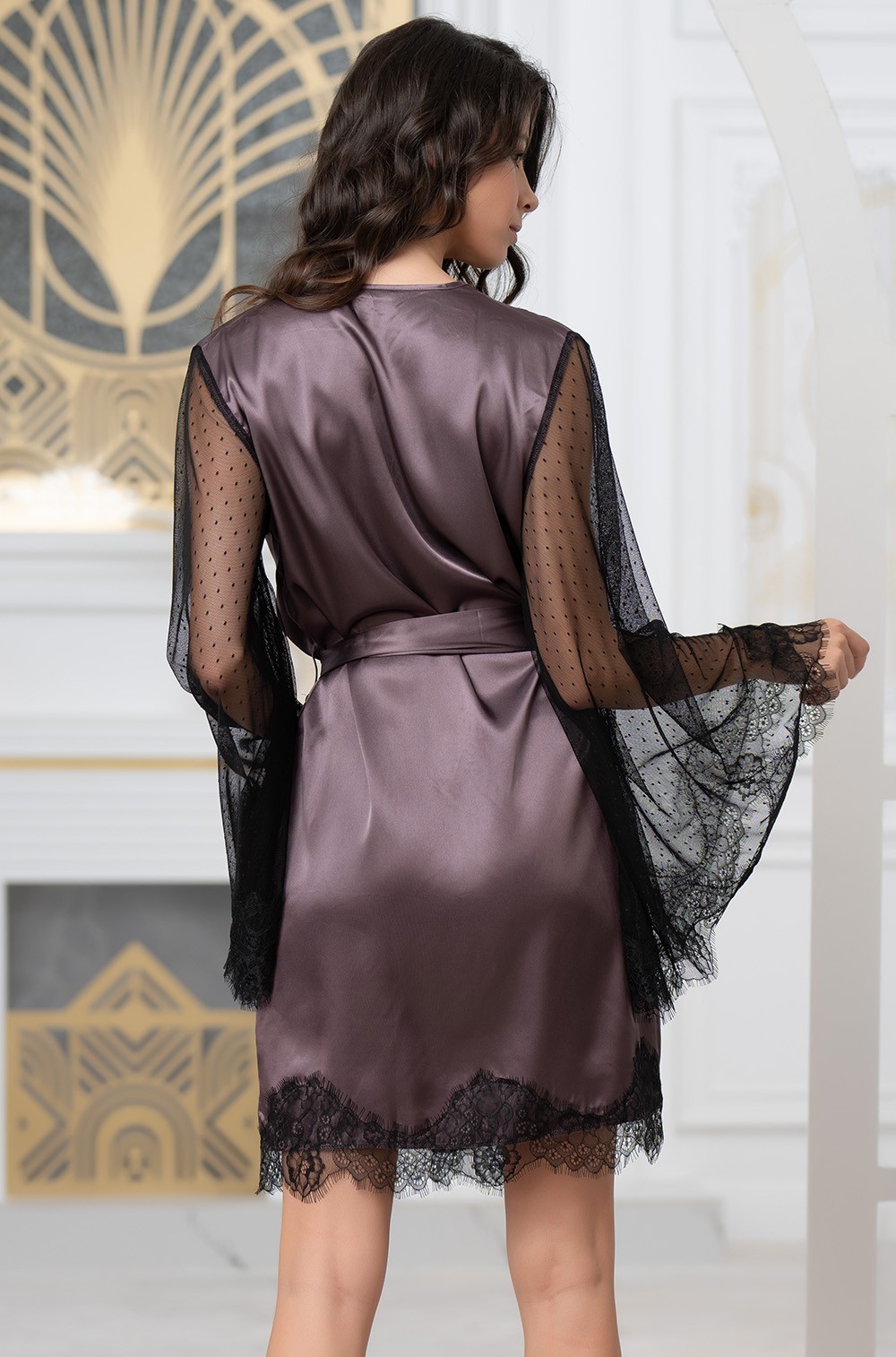 WINDSOR 3883 Короткий запашной халат Mia-Amore
