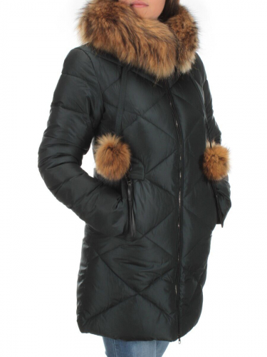 857 DK. GREEN Куртка зимняя женская (200 гр. холлофайбера) размер XS - 42 российский