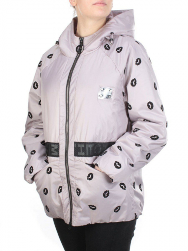 ZW-2166-C PINK POWDER Куртка демисезонная женская BLACK LEOPARD (100 гр.синтепона) размер 46/48российский