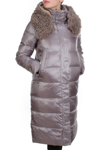 2181 BROWN Пальто зимнее женское DISCO KITTEN (200 гр. холлофайбера) размер S - 46российский
