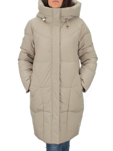2301 OLIVE Пальто зимнее женское Flance Rose (200 гр. холлофайбер) размер 46