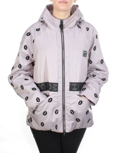 ZW-2166-C PINK POWDER Куртка демисезонная женская BLACK LEOPARD (100 гр.синтепона) размер 46/48российский