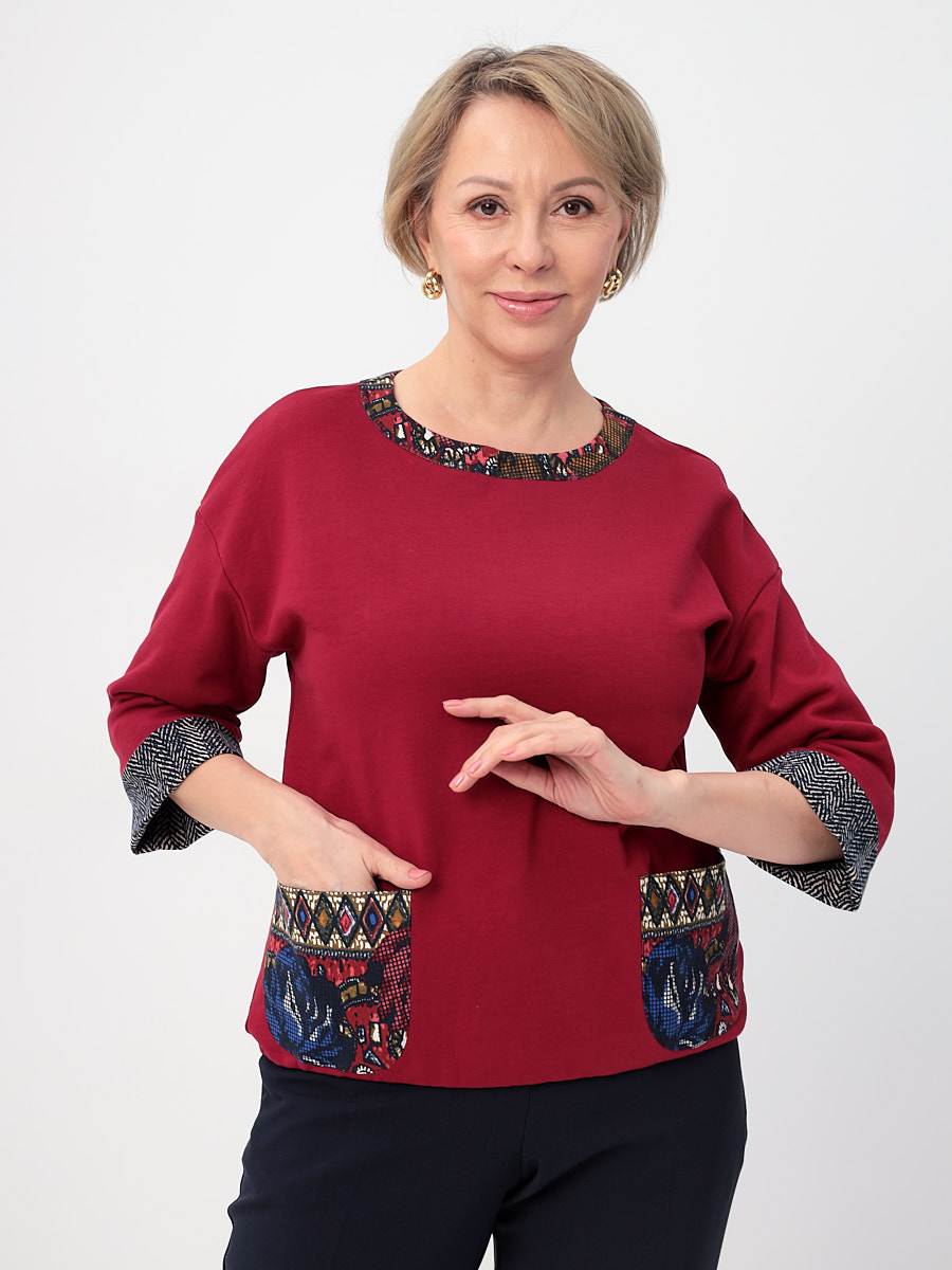Свитшот женский KATHARINA KROSS KK-SK-001P-бордовый