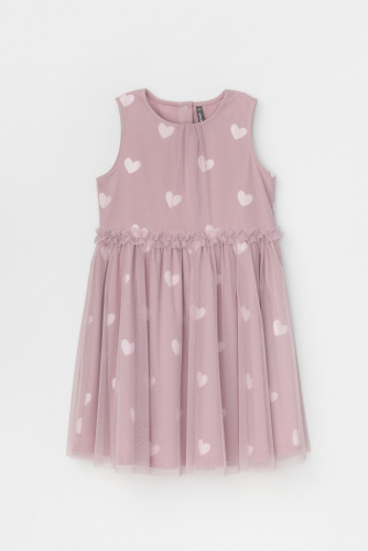 Crockid Платье КР 5734 розово-сиреневый, сердечки к449 Crockid