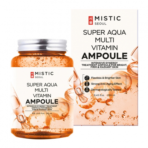 Мультивитаминная увлажняющая сыворотка MISTIC SUPER AQUA MULTI VITAMIN AMPOULE 250мл