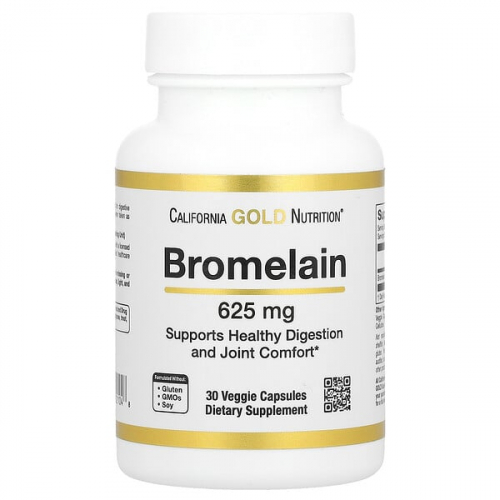 California Gold Nutrition, бромелаин, 500 мг, растительные капсулы