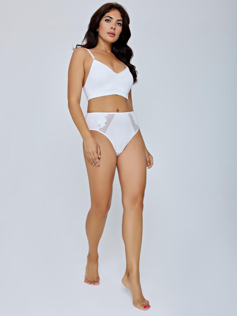 330434 DM1019 Трусы макси женские WHITE
