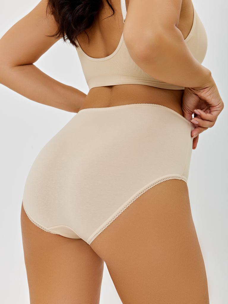 290402 DM1038 Трусы макси женские BEIGE